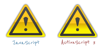 Warning Icon in JavaScript and ActionScript Compared